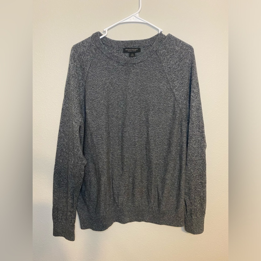 Vintage Banana Republic long sleeve pullover gray shirt men’s size large